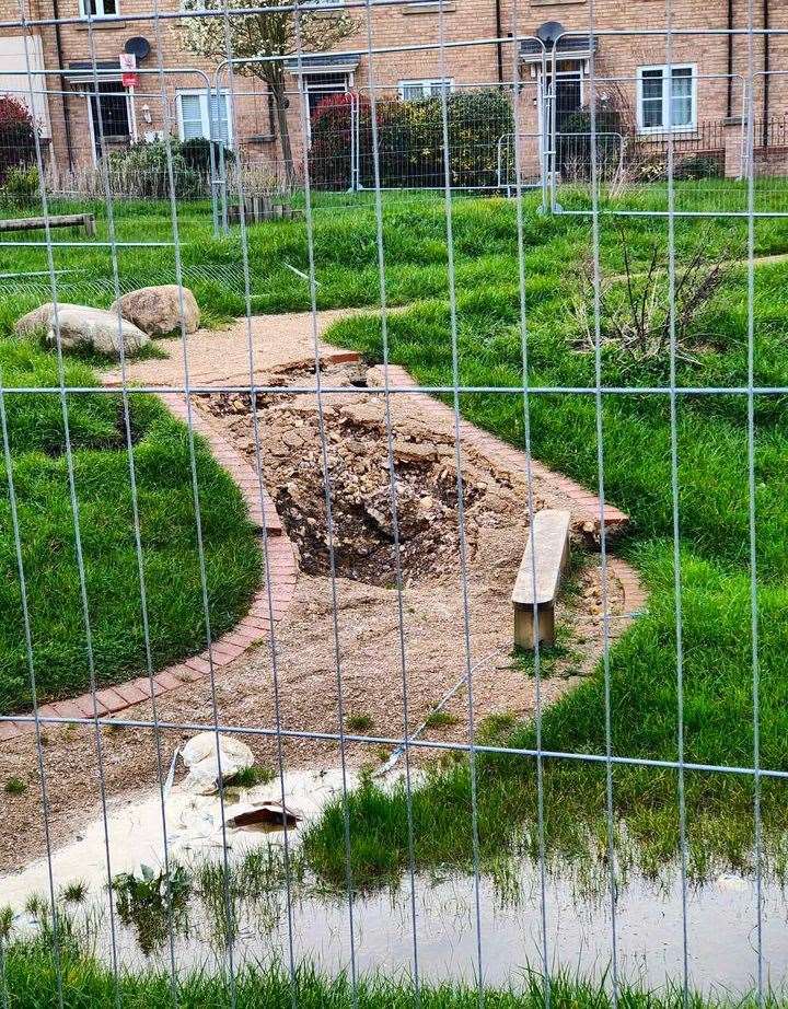 The damage has been in place for five months. | Image: Luke Chambers