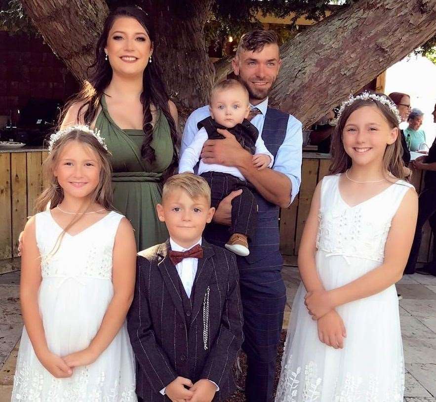 Katie Youngs and Dan Rodgers with Krystal, Frankie, Tommy and Ezme