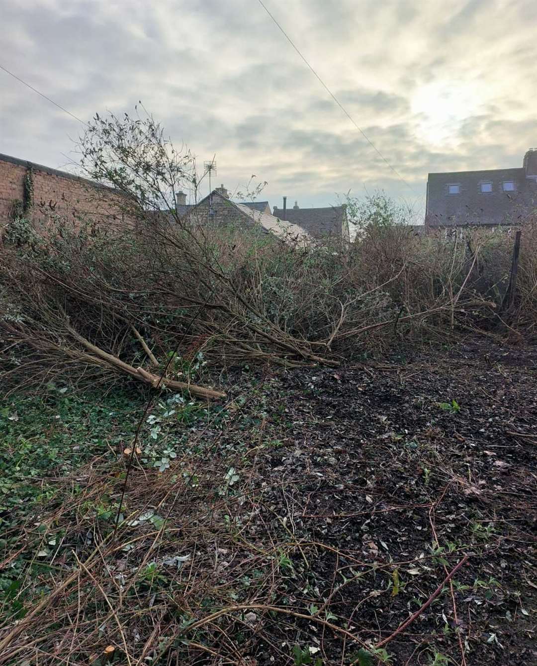 Work is underway to clear the bastion site. Photo: Stamford Town Council