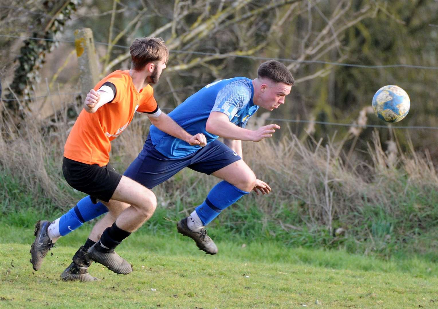 Action from Stamford Bels' draw at Whaplode Drove Rovers on Saturday. Photo: Chris Lowndes