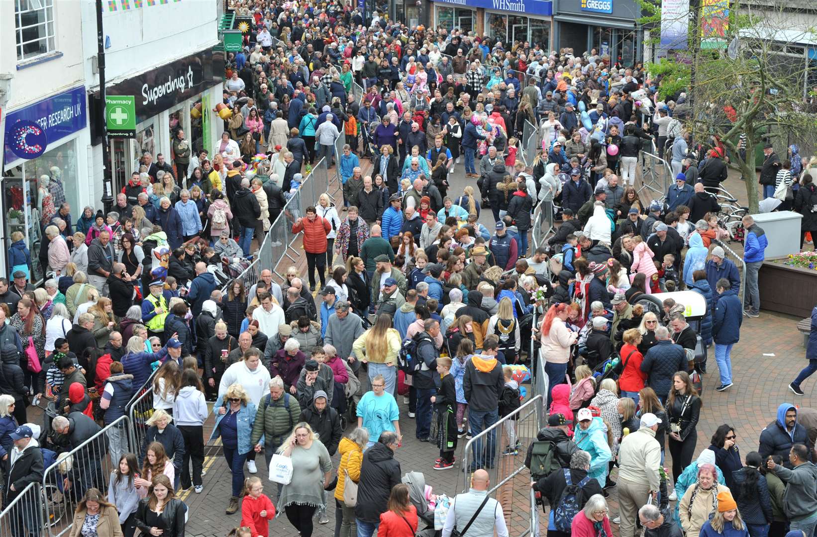 Spalding was packed with people as this picture shows after the parade had finished