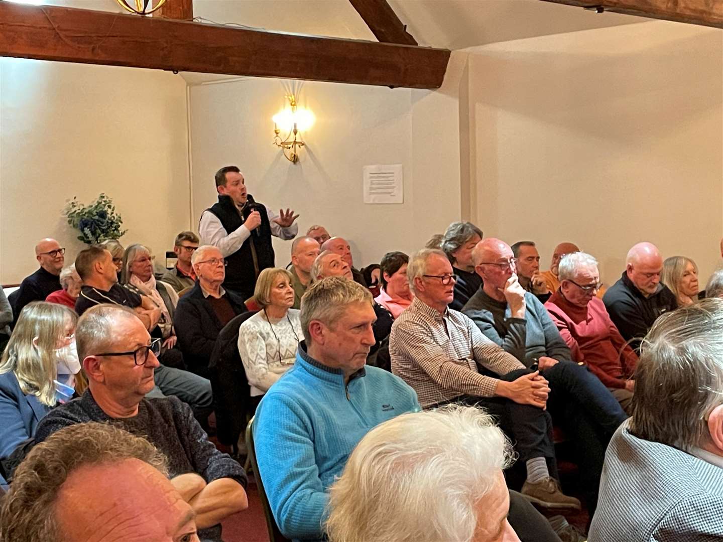Councillor Alex Maughan speaking at the meeting. Photo: Daniel Jaines