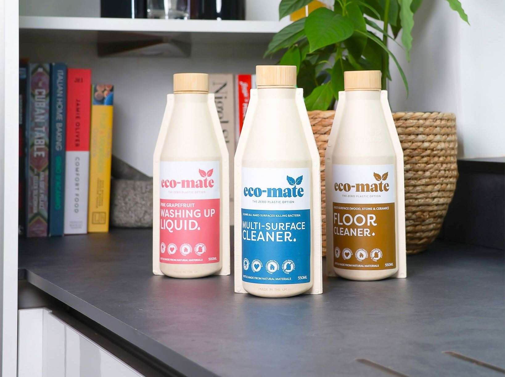 Its range of cleaning products come in plastic-free compostable paper bottles