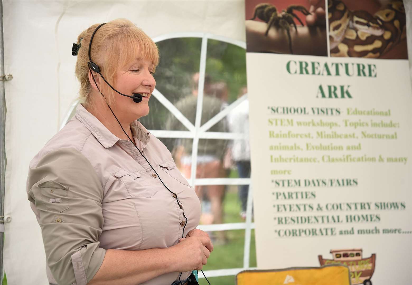 The Creature Ark showing children some exotic animals.