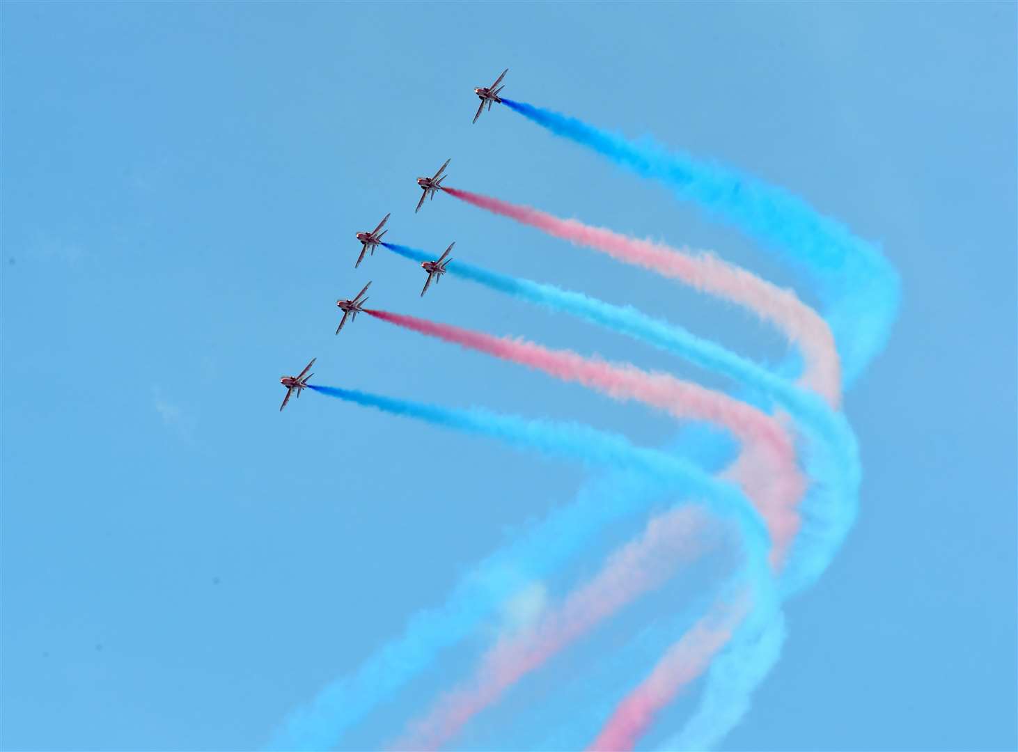 The Red Arrows are among the aircraft due to take part in the VE Day flypast.