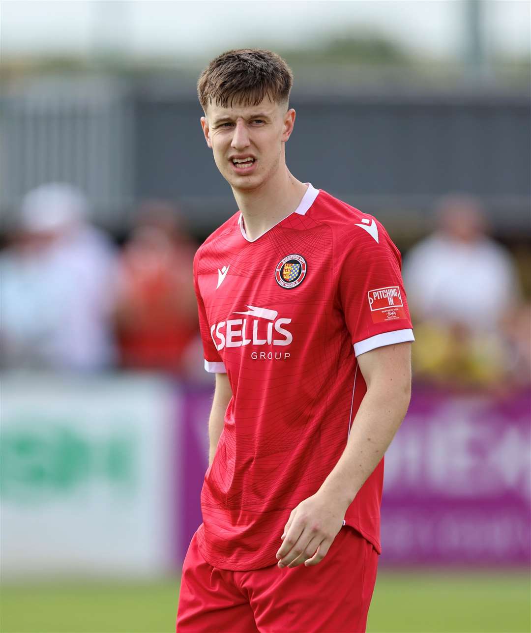 Luke Redfern joined Grantham on dual registration from Stamford. Photo: Rob O'Brien