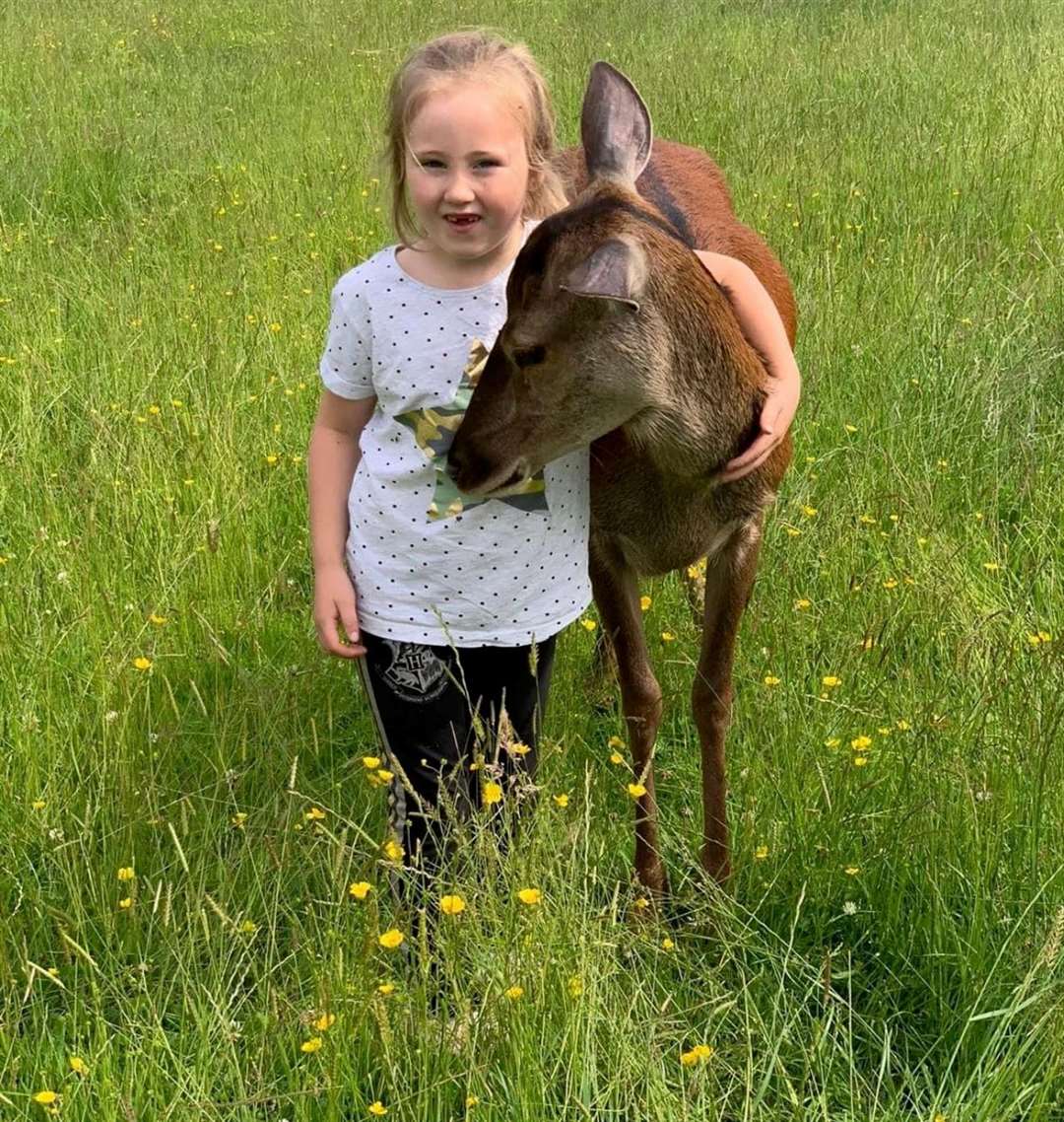 Danika's daughter benefits from visiting the animals