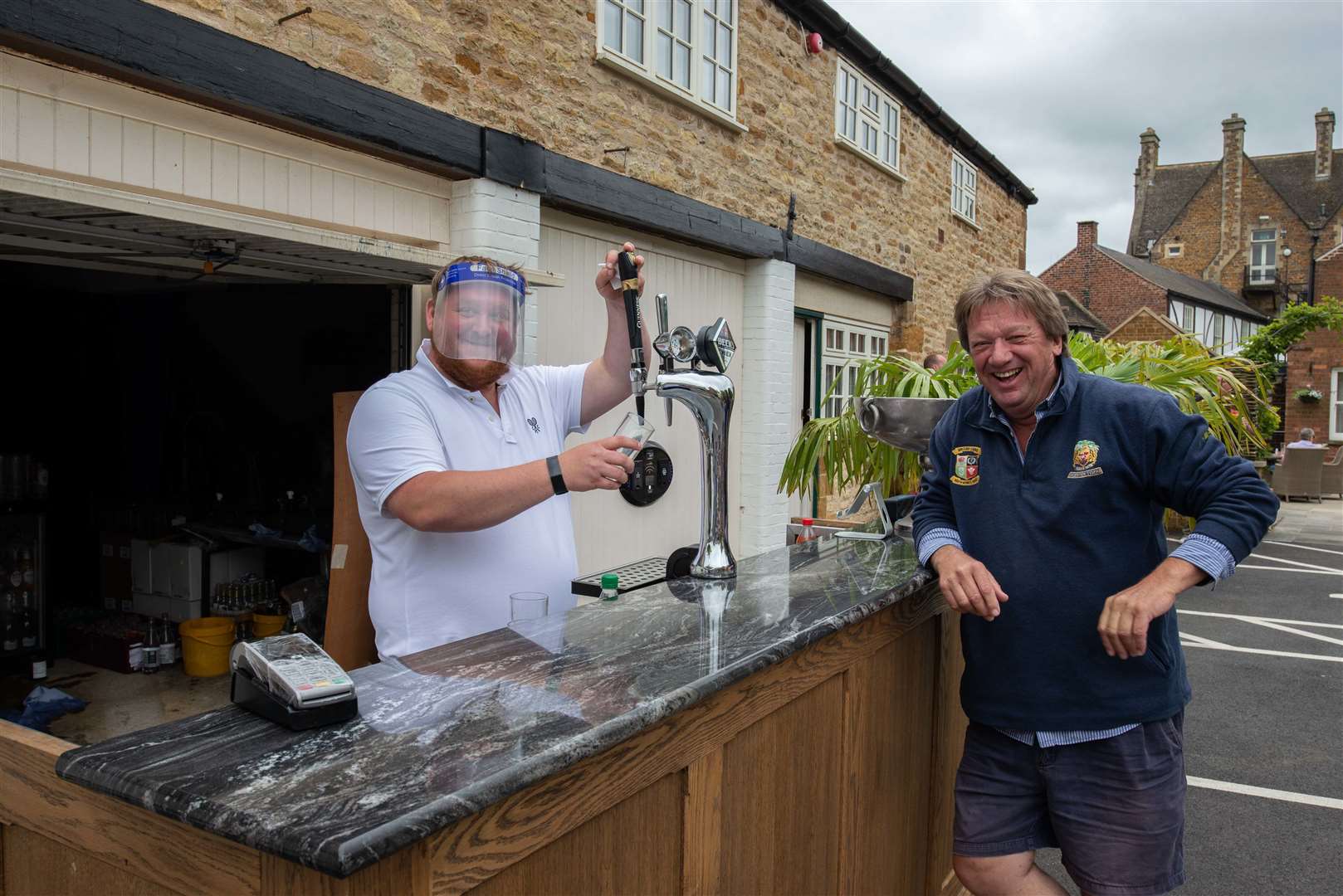 People at the Falcon Hotel in Uppingham. Photo: Alan Walters