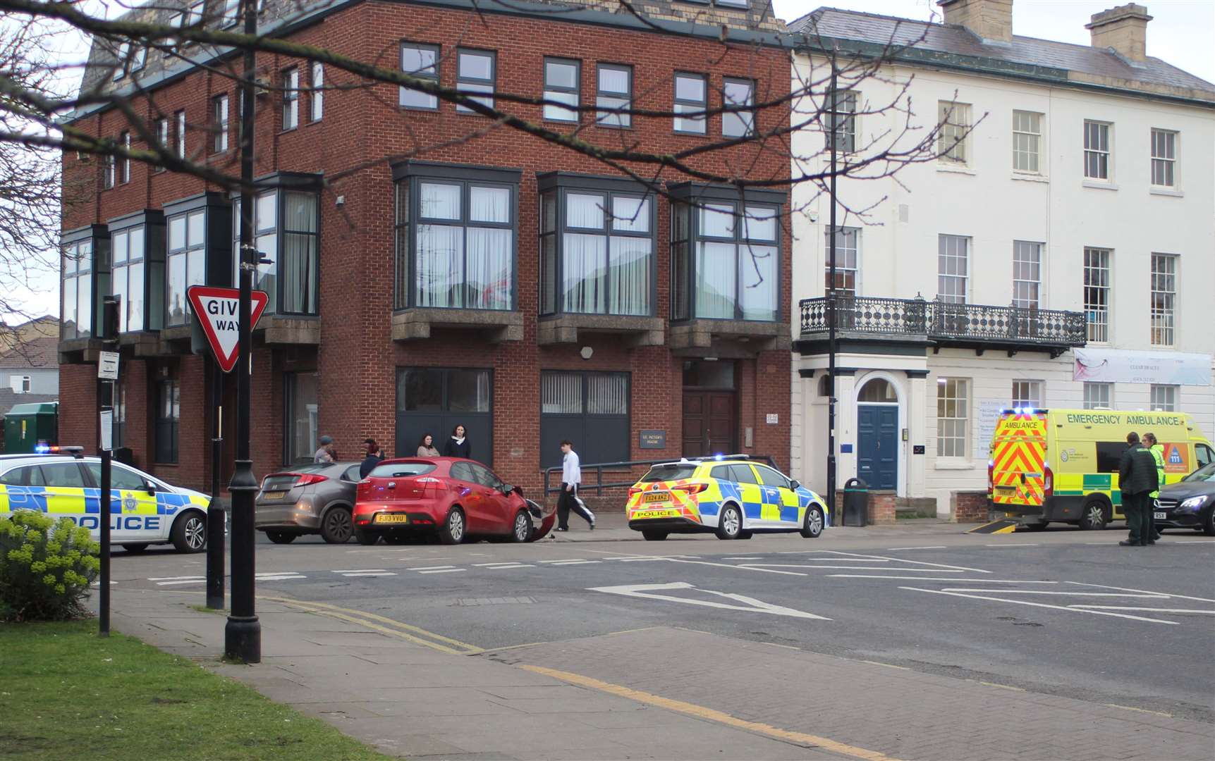Emergency services at the scene. Photo: David Feld