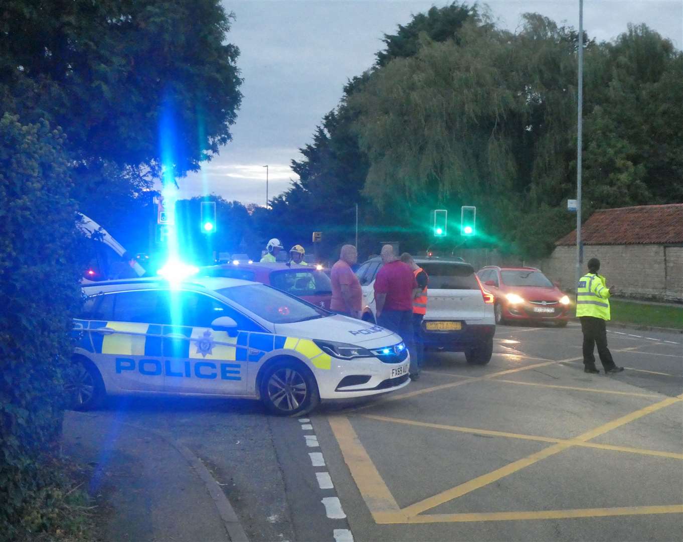 A crash on the A15 at Baston last night (Tuesday, September 24). Photo: Robin Jones