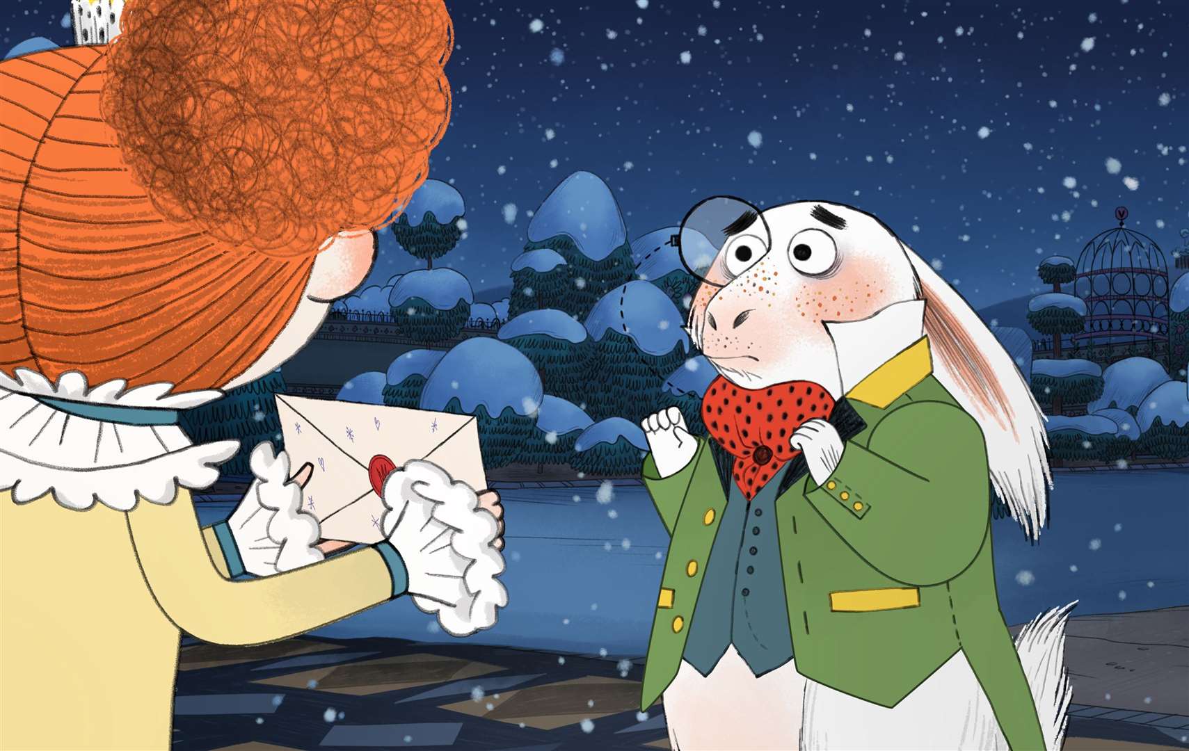 The White Rabbit is voiced by The Office and Detectorists star Mackenzie Crook. Image courtesy of Lupus Films