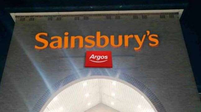 The proposed Argos sign on the front of Sainsbury's in Spalding