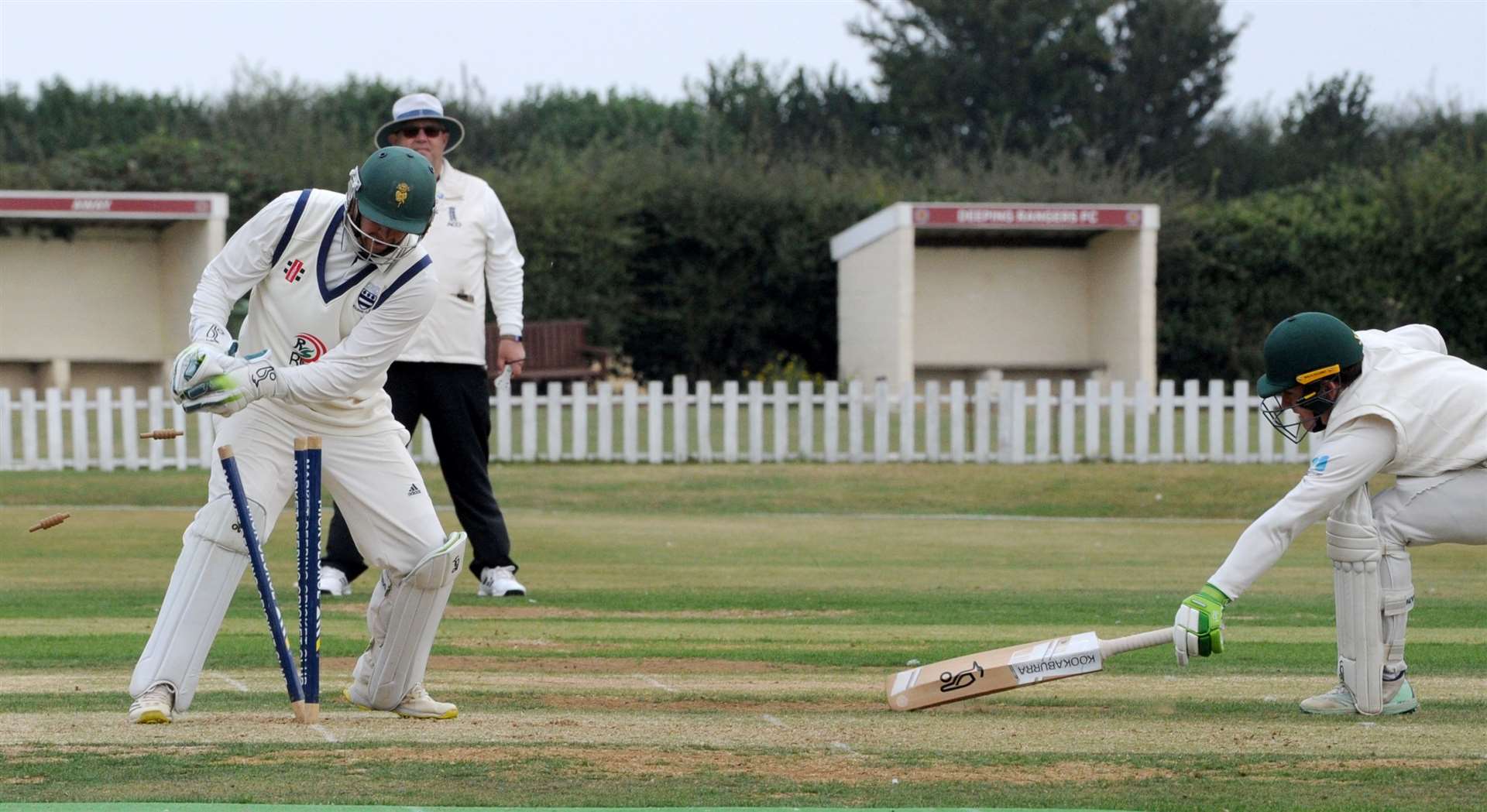 George Woods is run out. Photo: Chris Lowndes