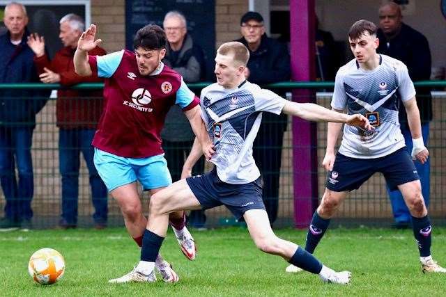 Aaron Eyett pictured playing for Deeping Rangers last season.