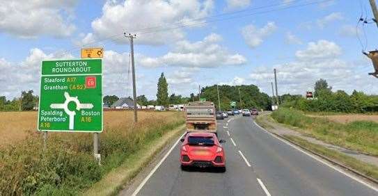 The A17 at Sutterton roundabout. Photo: Google