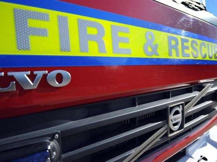 Emergency services were called to a car fire on the A1 on Thursday