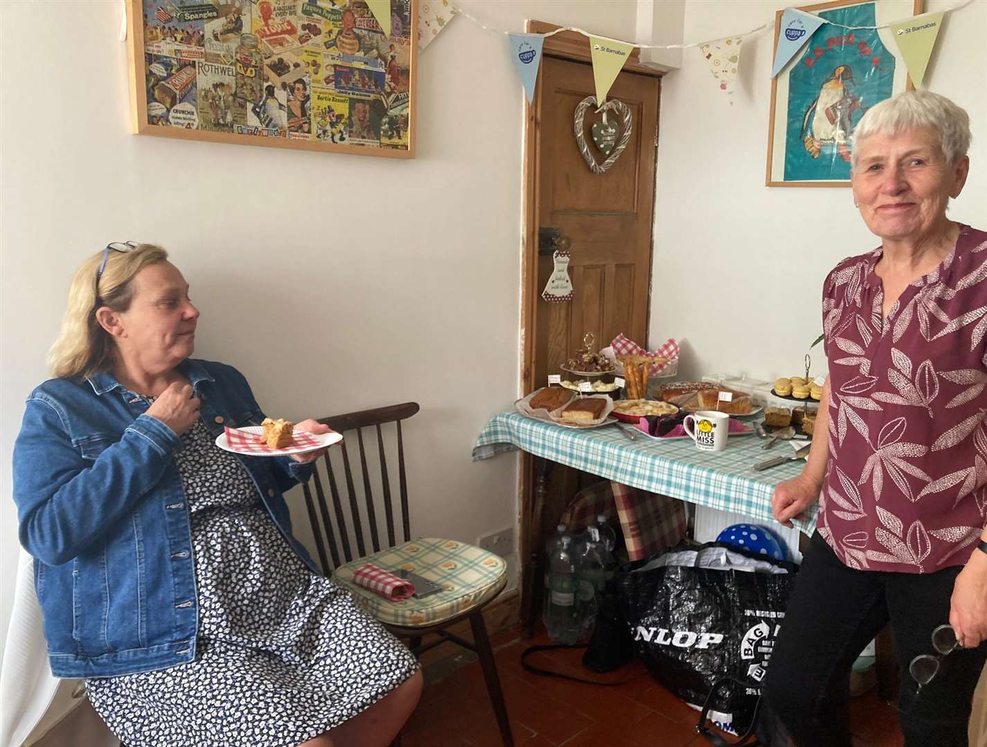 Delicious cakes are always on offer at the coffee mornings.