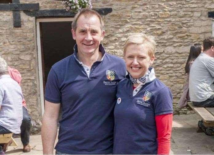 Katie and James Genever, landlords of the Bertie Arms in Uffington
