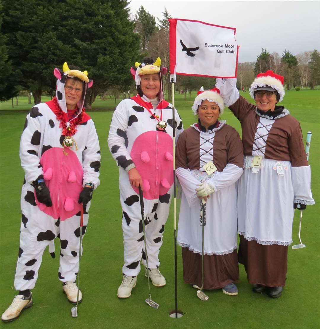 The Maids-A-Milking were Amanda Roberts, Julia Elliott, Myra Evangelista and Haley Harding.