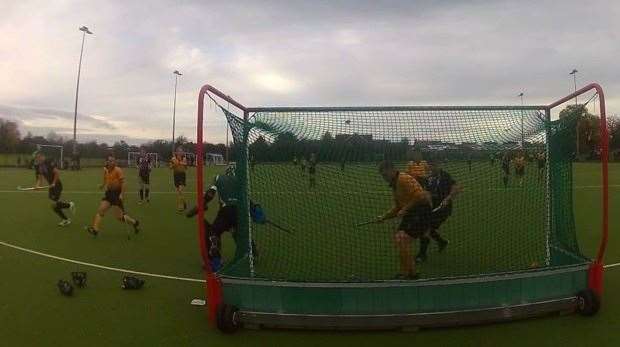 Alex Hutton hits the winning goal for Bourne Deeping.