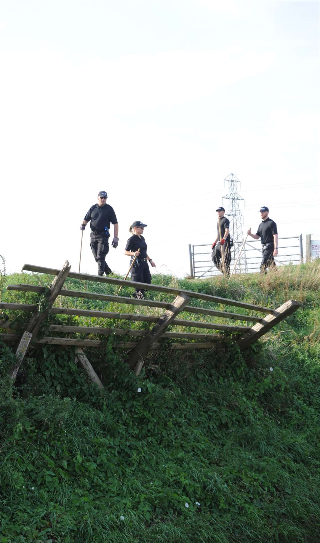 Police search fields off Barrier Bank, Cowbit, in connection with the Bernadette Walker inquiry (42266621)
