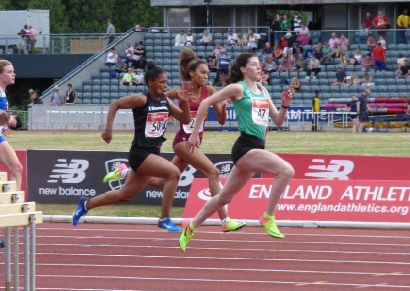Amy Hunt sprints to victory and a place in the England team.