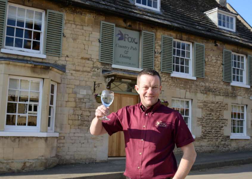 Jason Allen, landlord of the reopened Fox pub in North Luffenham. Photo: Alan Walters MSMP-10-03-15-aw012 EMN-151103-101400001