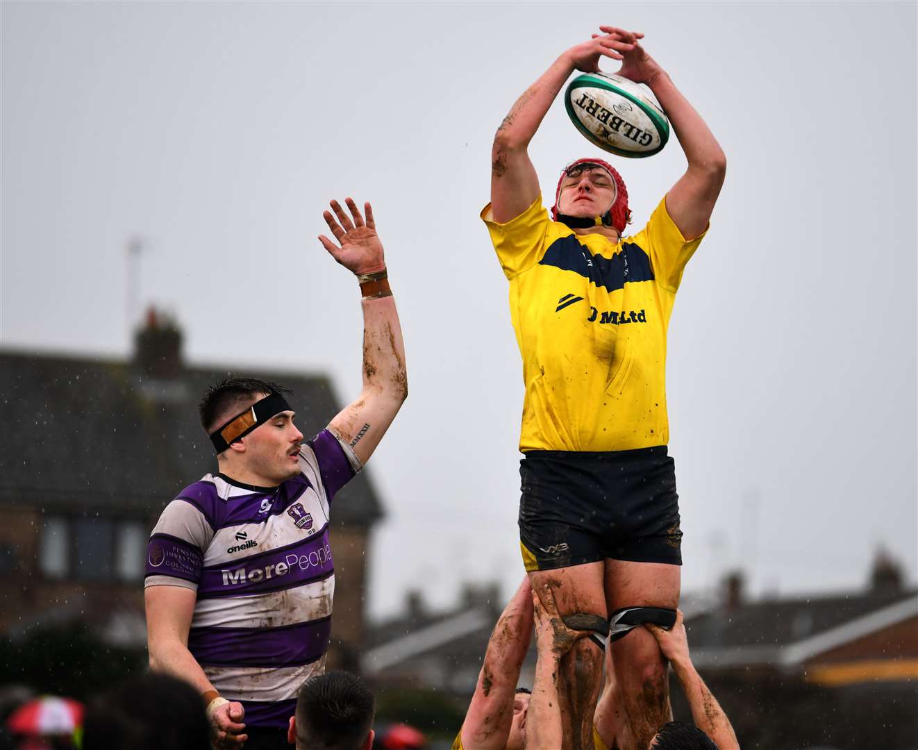 Derby day action as Stamford tackled Bourne. Photo: Darren Dolby
