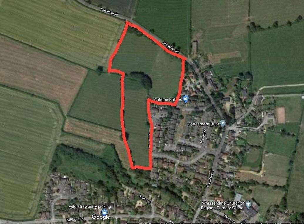 The proposed site for the homes in Whissendine. Photo: Google Maps