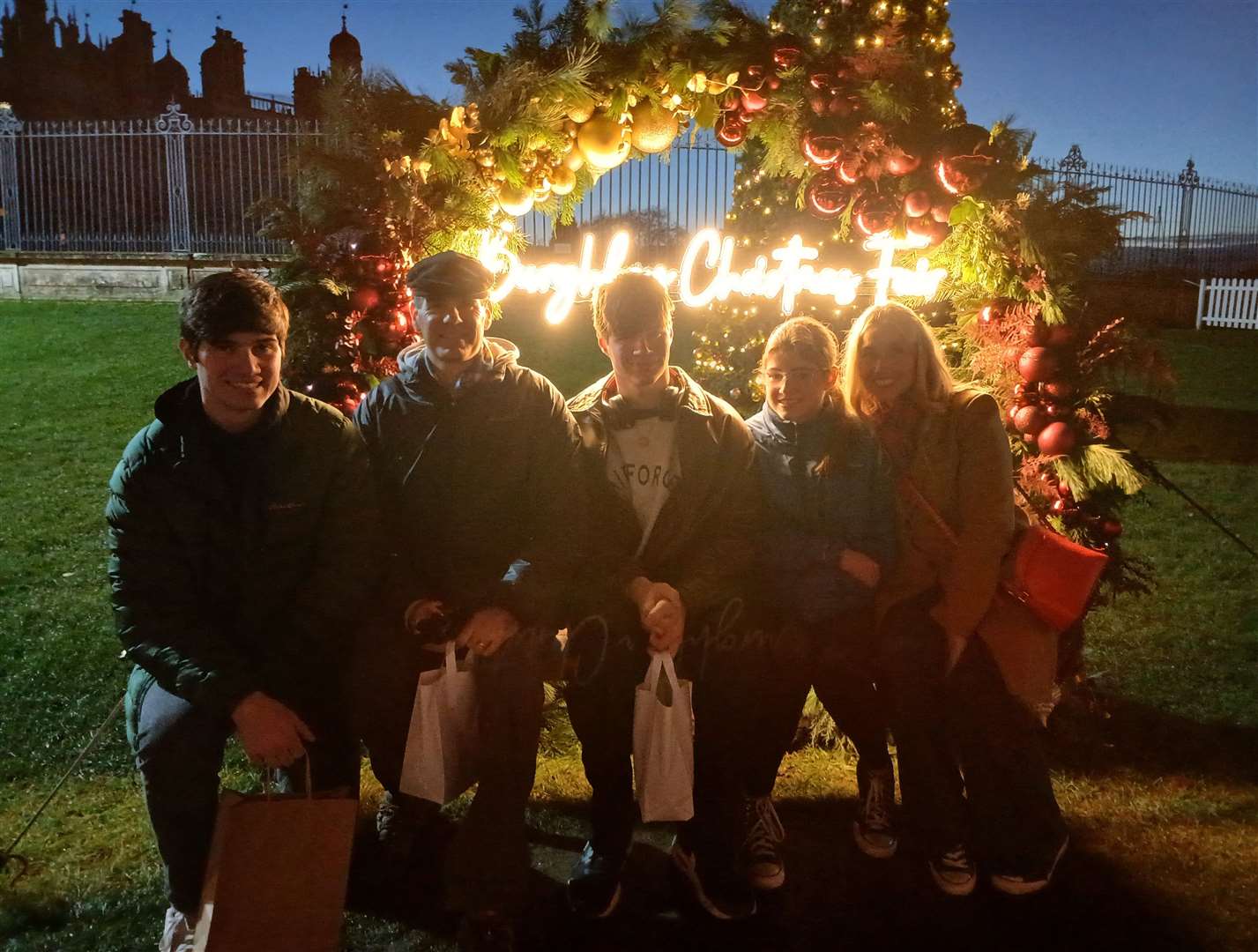 From left, Americans Thomas Lacey, 19, dad Steven Snr, Steven Jnr, 17, Anna, 13, and mum Trish