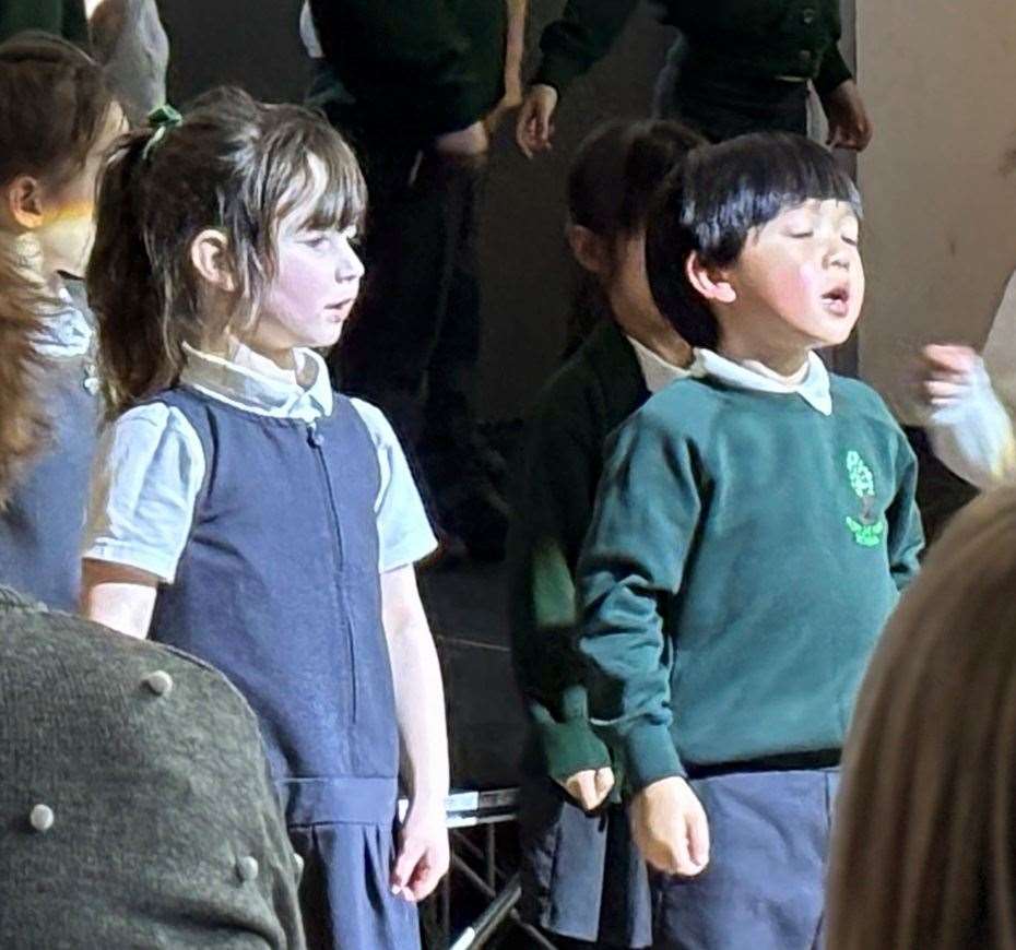 Pupils from each Year group sang for visitors.