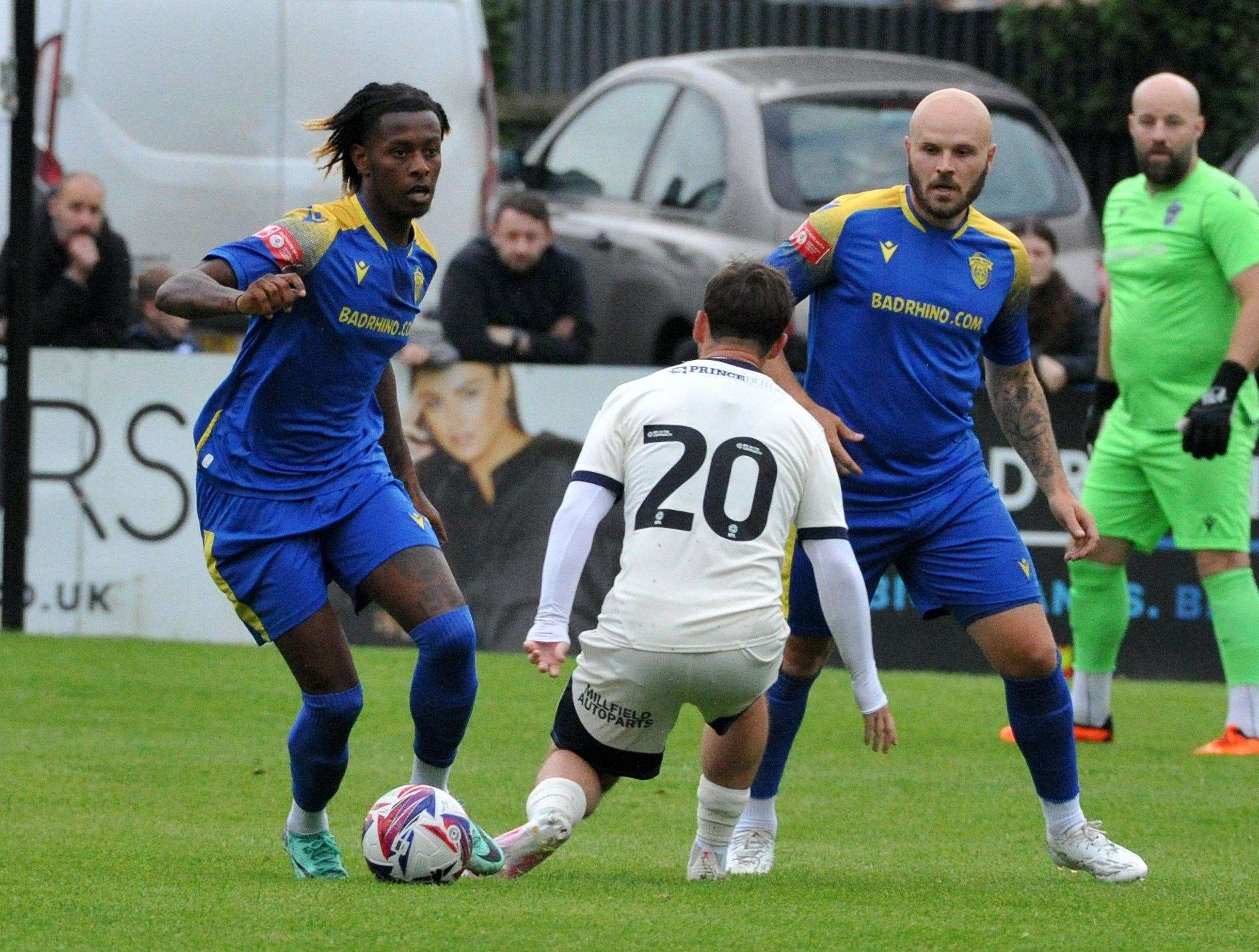 Action from Spalding's pre-season friendly with Peterborough United. Photo: Chris Lowndes
