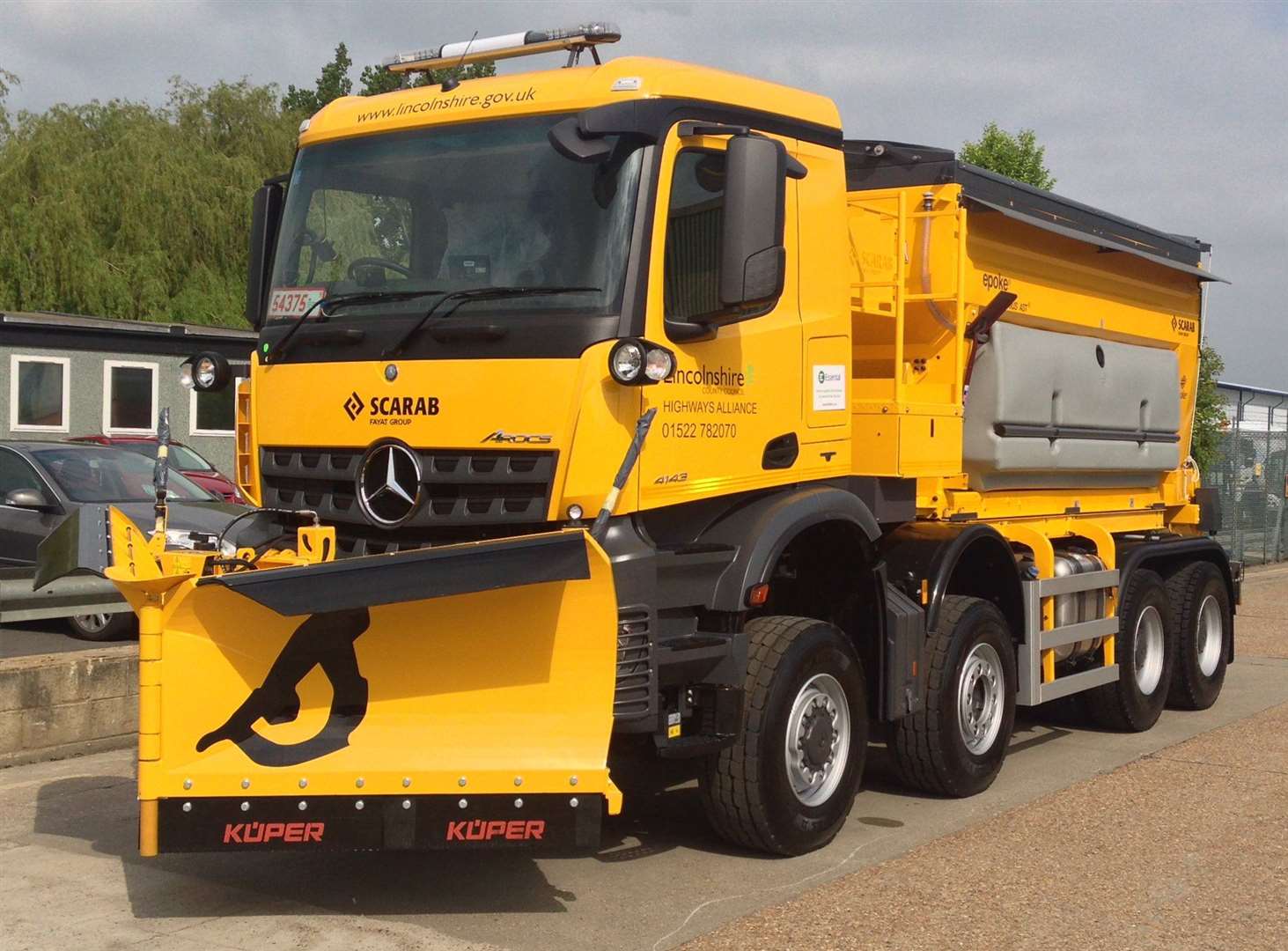 A Lincolnshire County Council gritter.