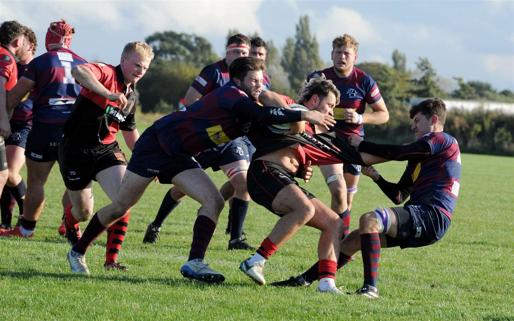 Action from Spalding's home victory over Newbold-on-Avon on Saturday. Photo: Chris Lowndes