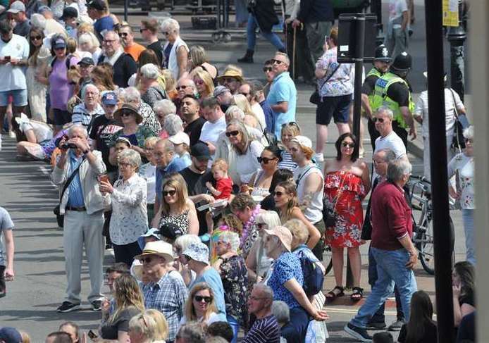 Visitors flocked to the parade which has a historic connection to the town