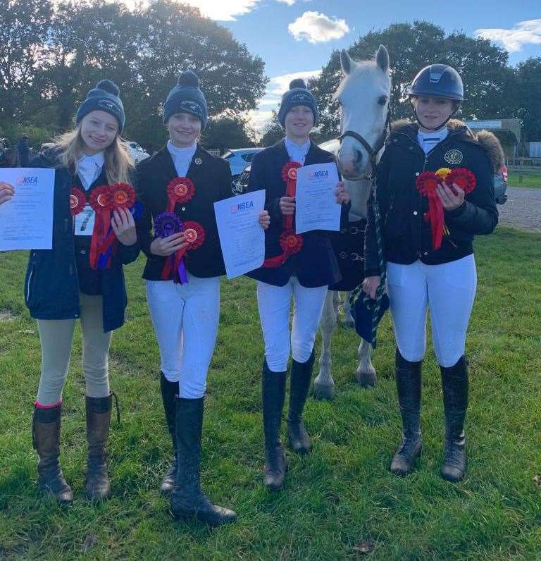 Kesteven and Grantham Girls' School's equestrian team retained their county crown.
