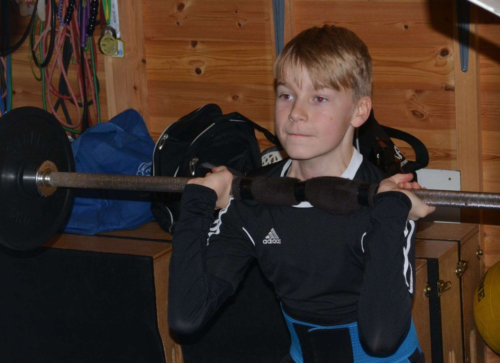 Lawson Capes during one of his winter training sessions. Photo supplied.