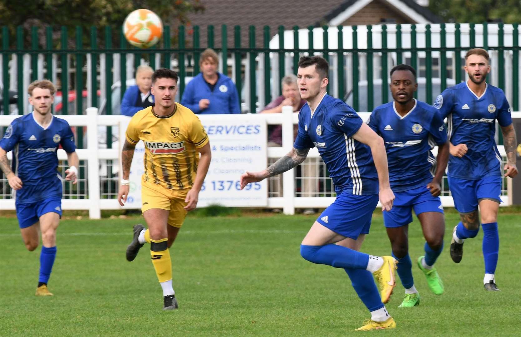 Action from Harrowby United's 3-0 home win against Selston on Saturday. Photo: Toby Roberts