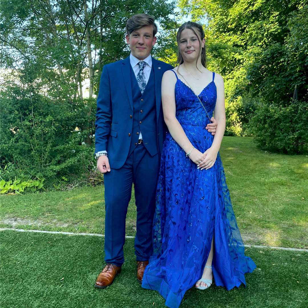 Looking resplendent in blue