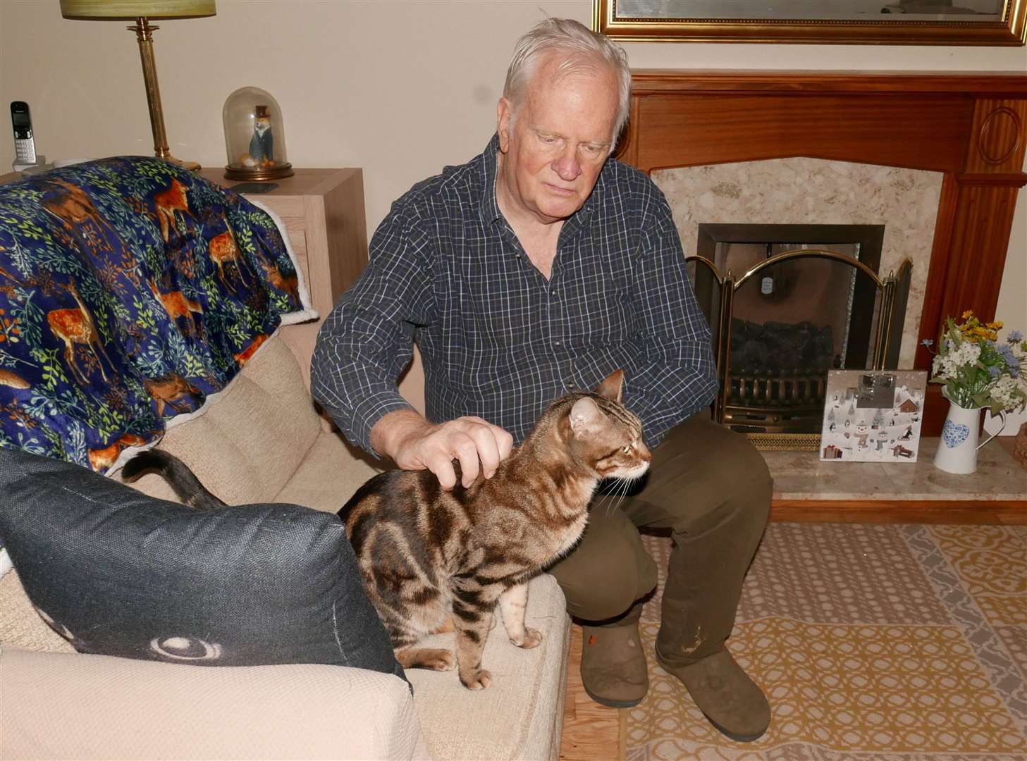 Robin Jones with with Woody after his wander