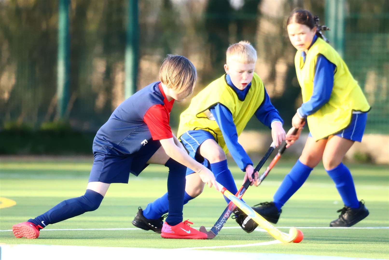 Action from the fourth of five primary school tournaments organised by Spalding Hockey Club. Photo: Nigel Cookson