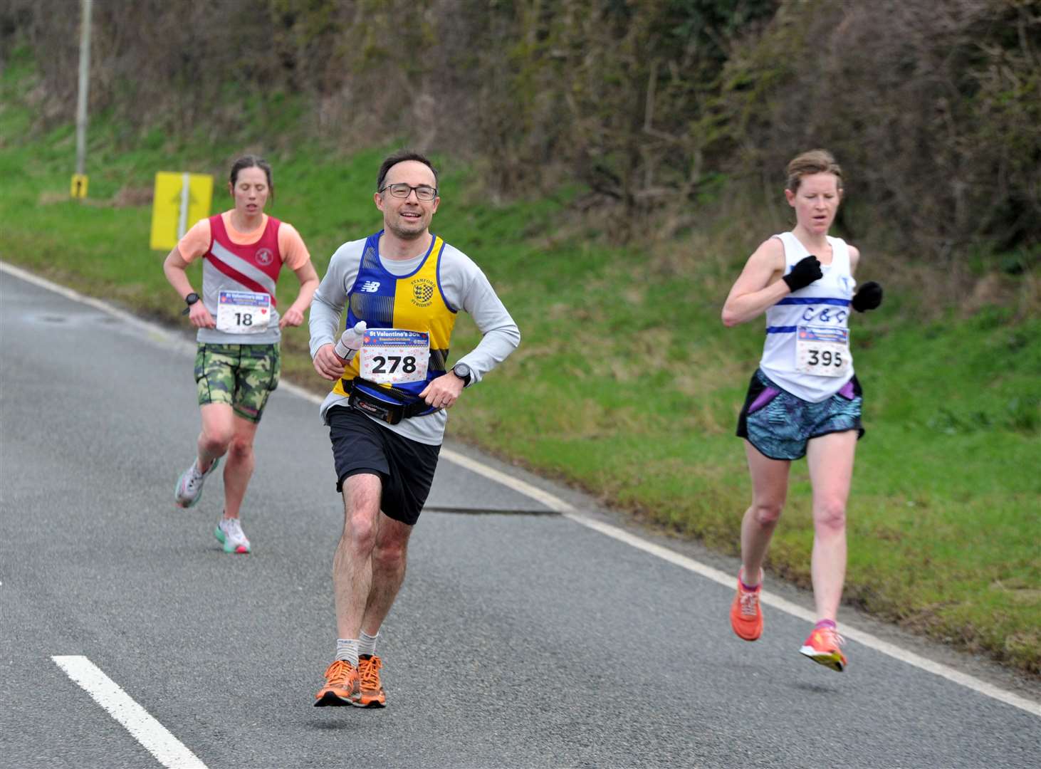 Michael Carrea looked to be enjoying the course. Photo: Chris Lowndes