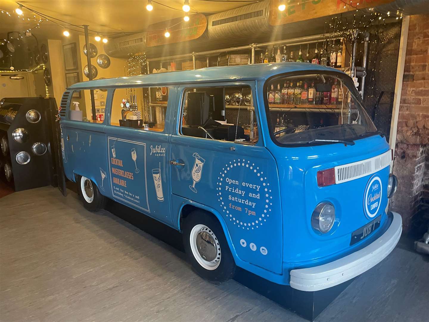 The camper van barn is a brilliant touch