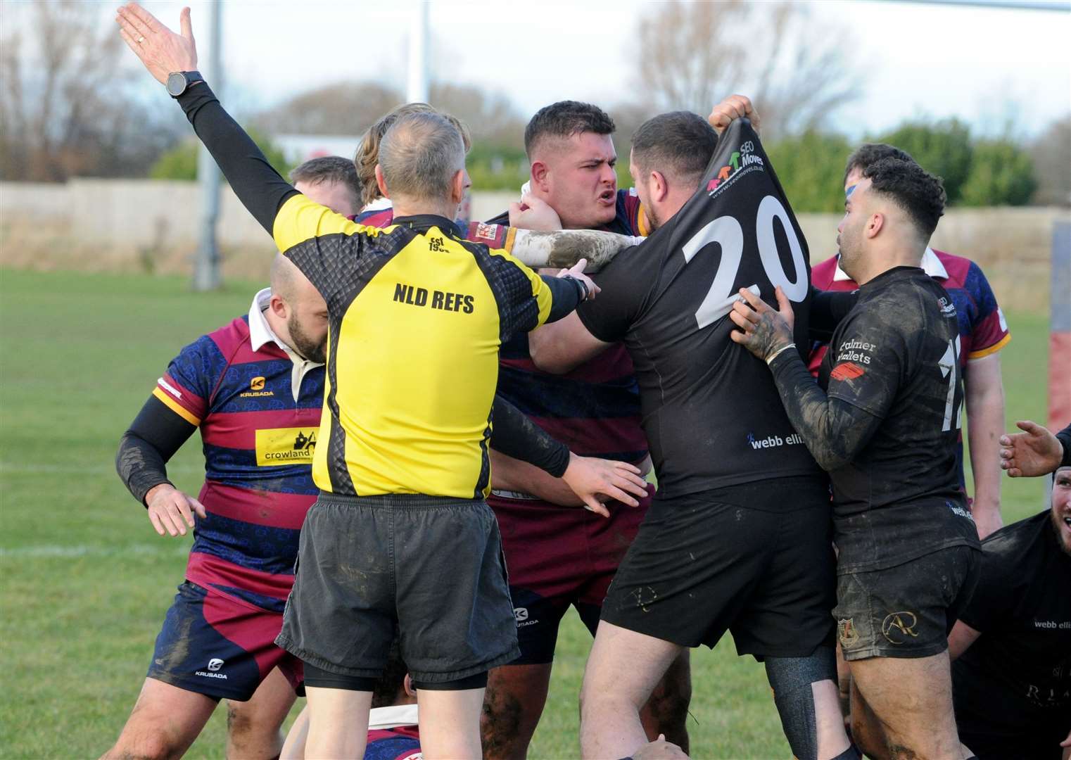 Action from Spalding's home defeat to Daventry. Photo: Chris Lowndes