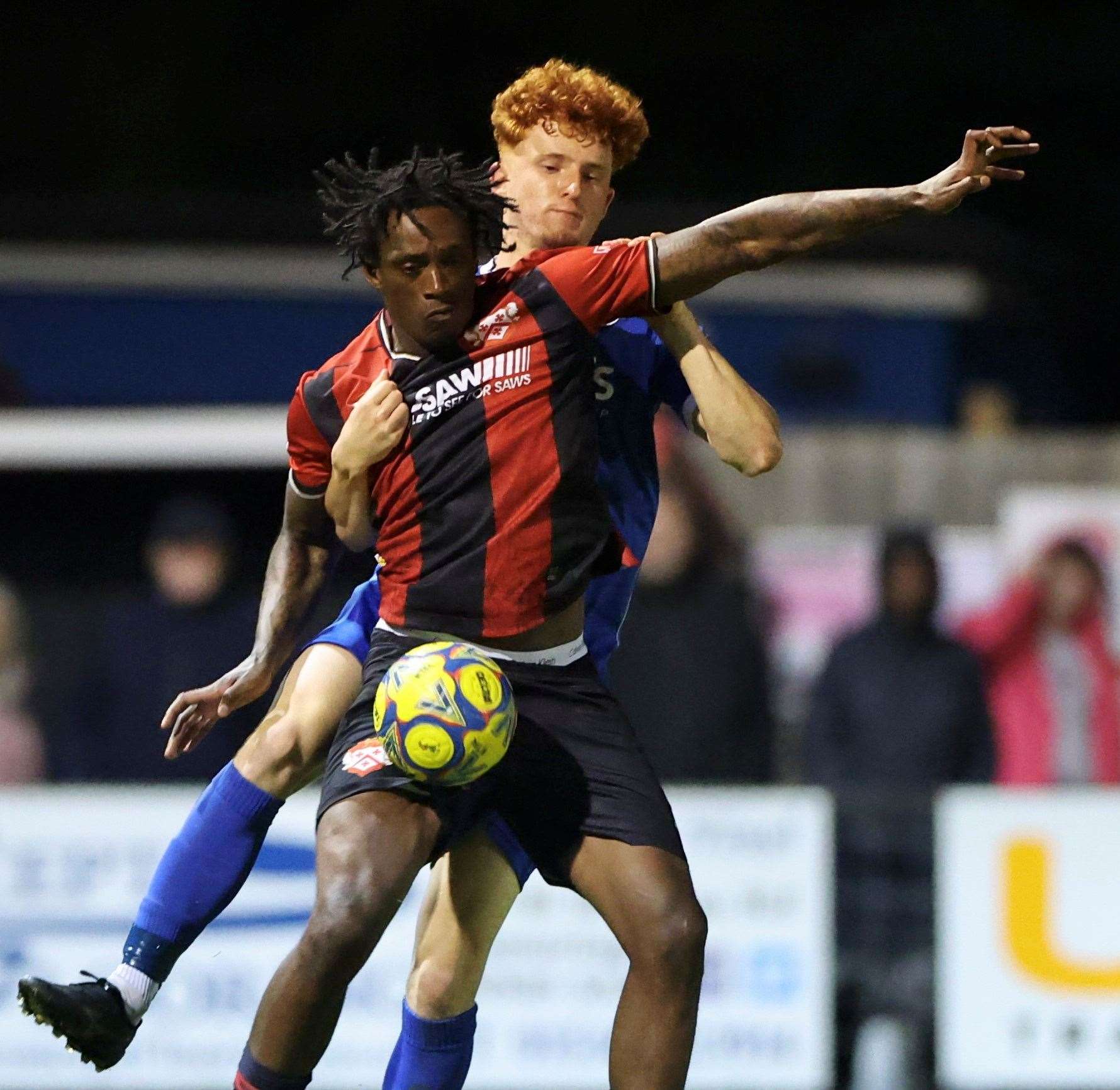 Action from Stamford's midweek defeat at Kettering Town. Photo: Rob O'Brien