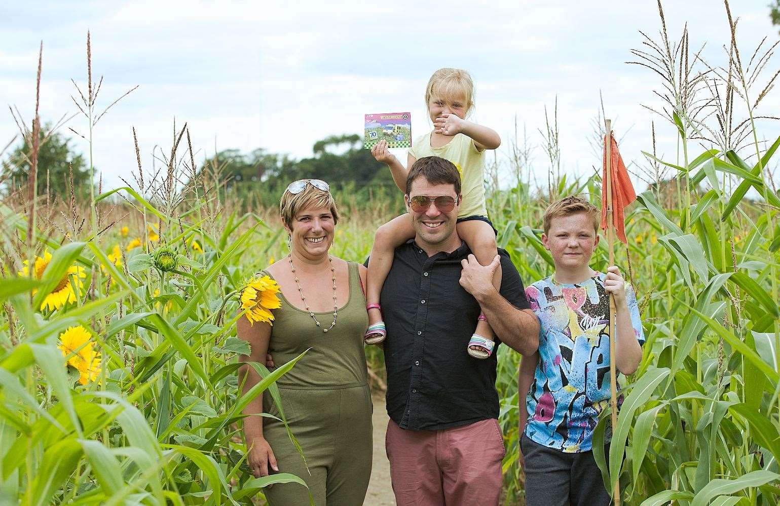People enjoying Wistow Maze