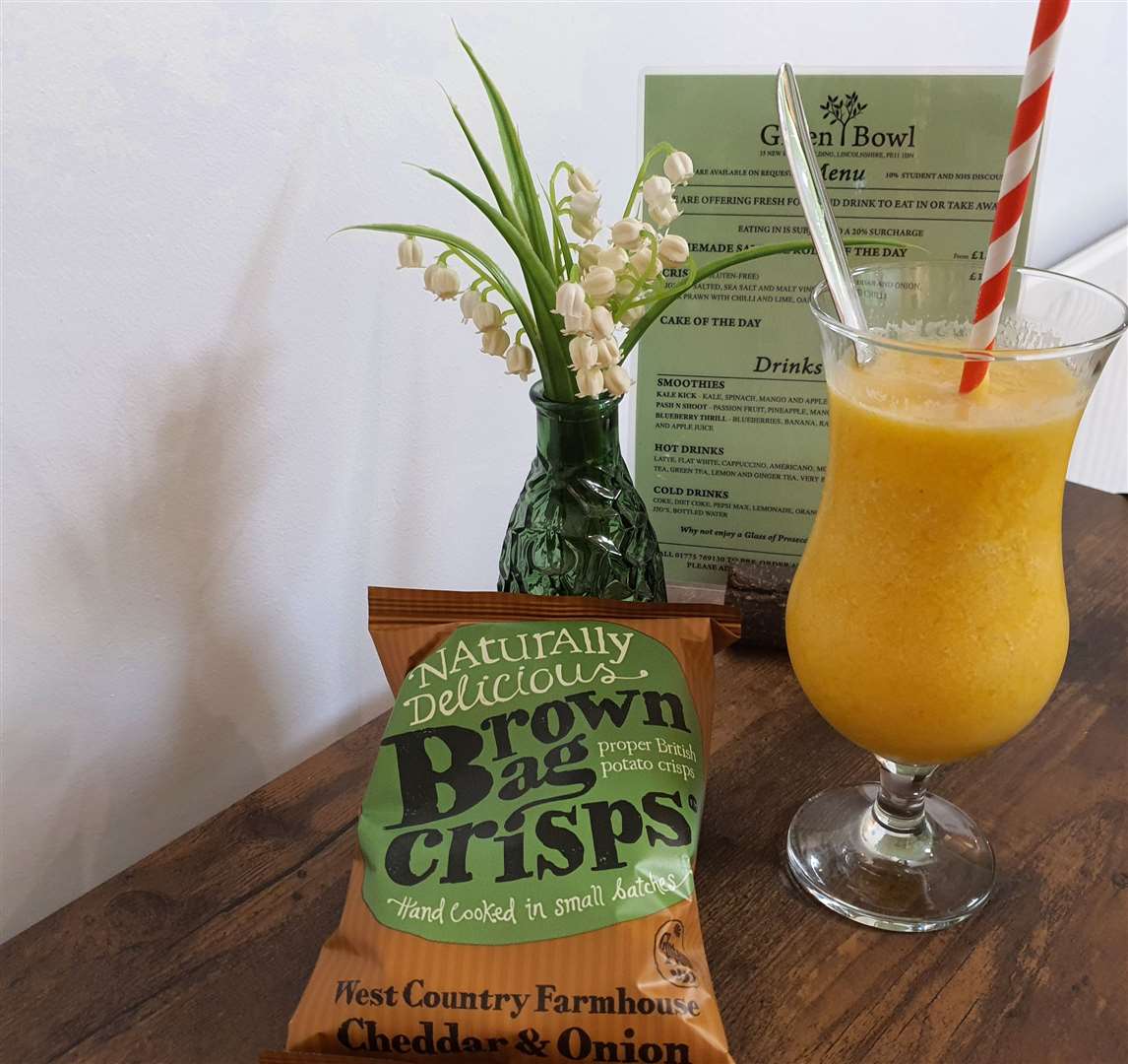 My smoothie was packed with flavour - and the crisps were tasty