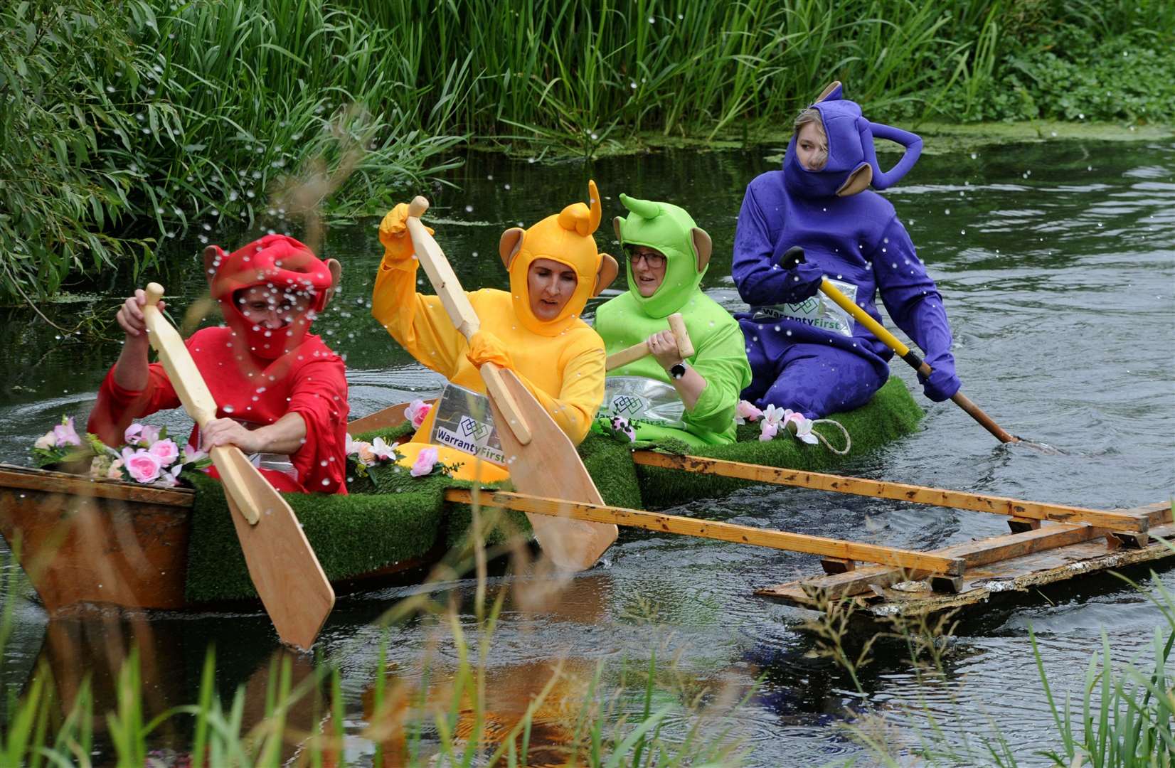The Teletubbies in action. Photo: Chris Lowndes