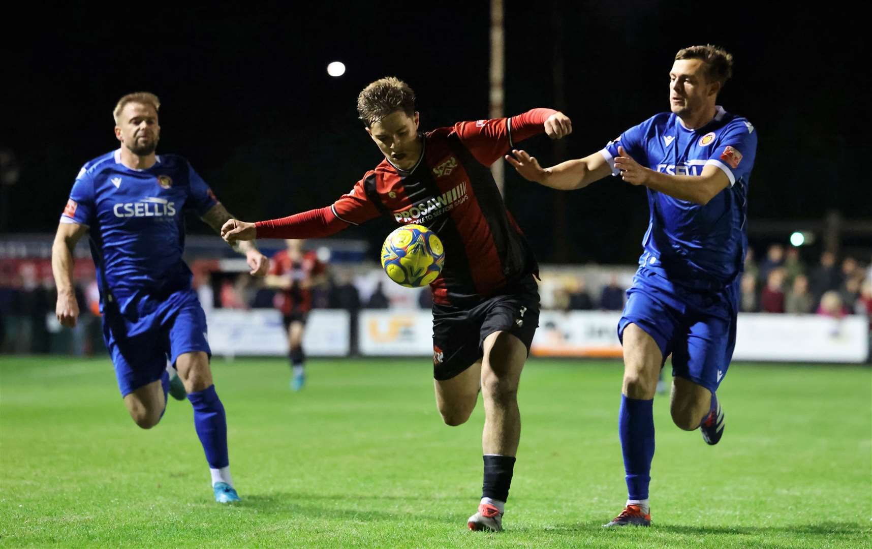 Action from Stamford's midweek defeat at Kettering Town. Photo: Rob O'Brien