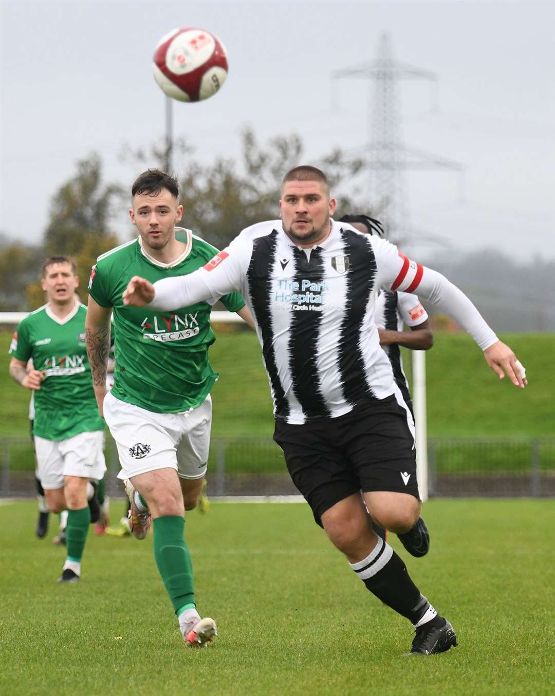 Action from Grantham's home draw with Ashington. Photo: Toby Roberts